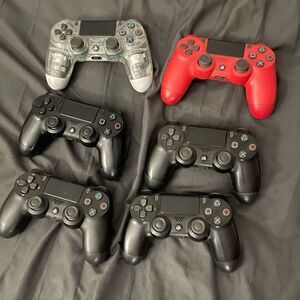 Sony PlayStation 4 PS4 Controller Lot of 6 - FOR PARTS OR REPAIR Stick Drift PS